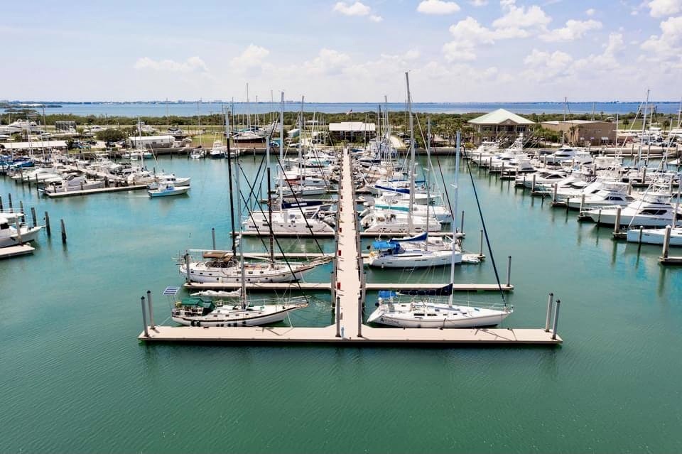 New floating docks About Us - Port Canaveral Yacht Club Entrance